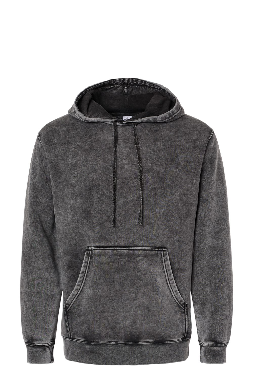 Independent Trading Co. Unisex Midweight Mineral Wash Hooded Sweatshirt in Black