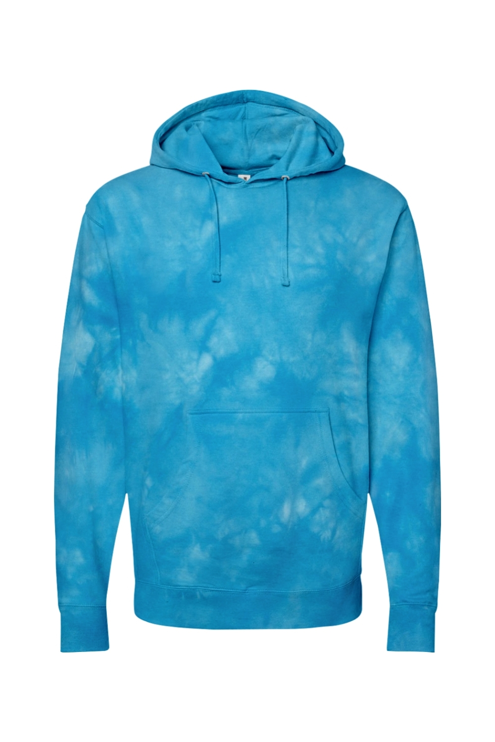 Independent Trading Co. Unisex Midweight Tie-Dyed Hooded Sweatshirt in Tie Dye Aqua Blue