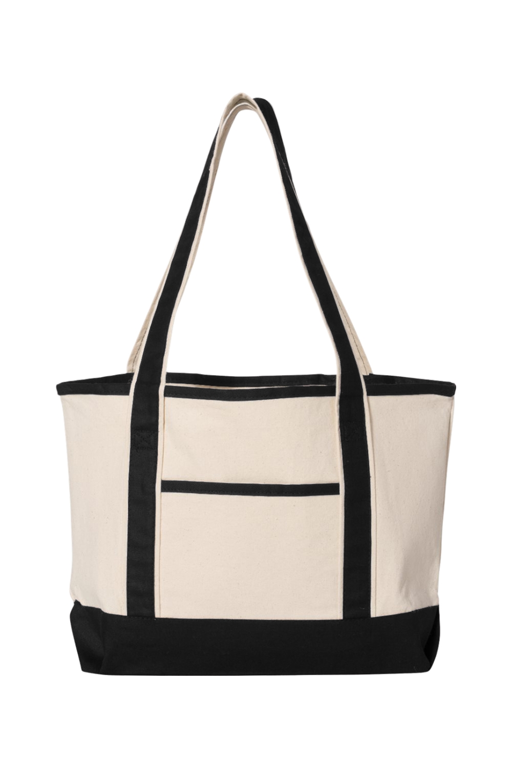 Q-Tees 20L Small Deluxe Tote in Natural/ Black