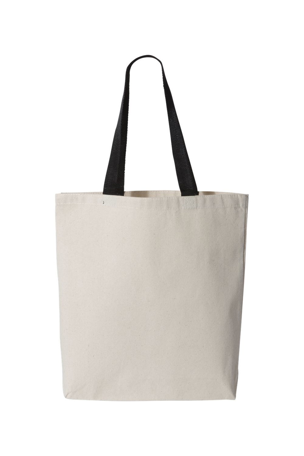 Q-Tees 11L Canvas Tote with Contrast-Color Handles