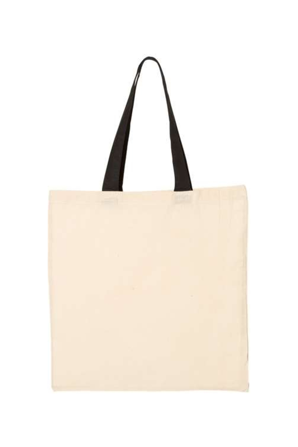 Q-Tees Economical Tote with Contrast-Color Handles