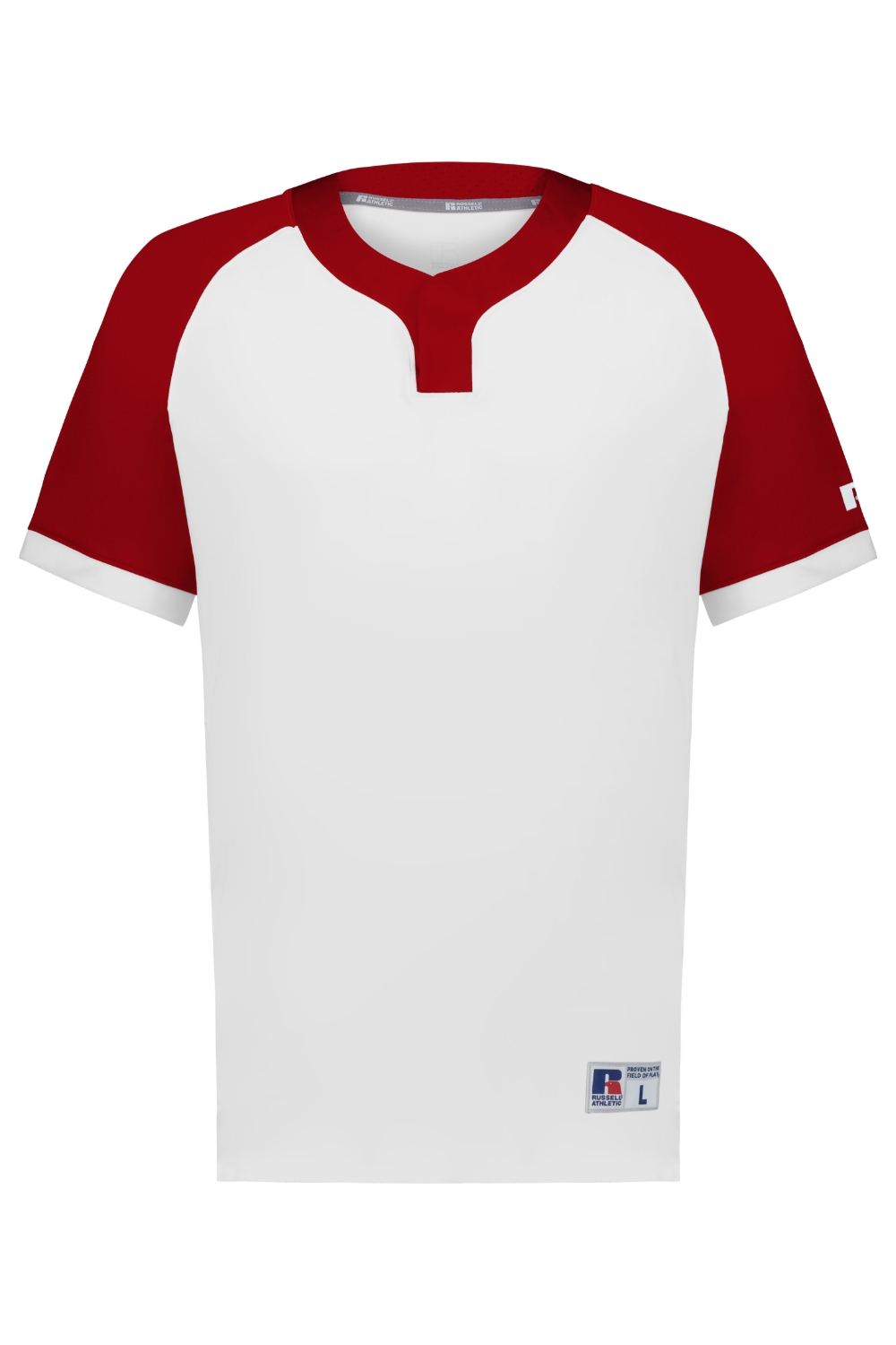 Russell Youth Baseline Covered Placket Baseball Jersey