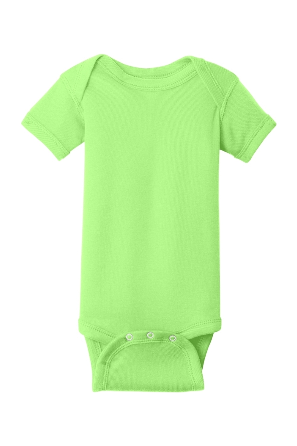 Rabbit Skins Infant Short Sleeve Baby Rib Bodysuit in Key Lime