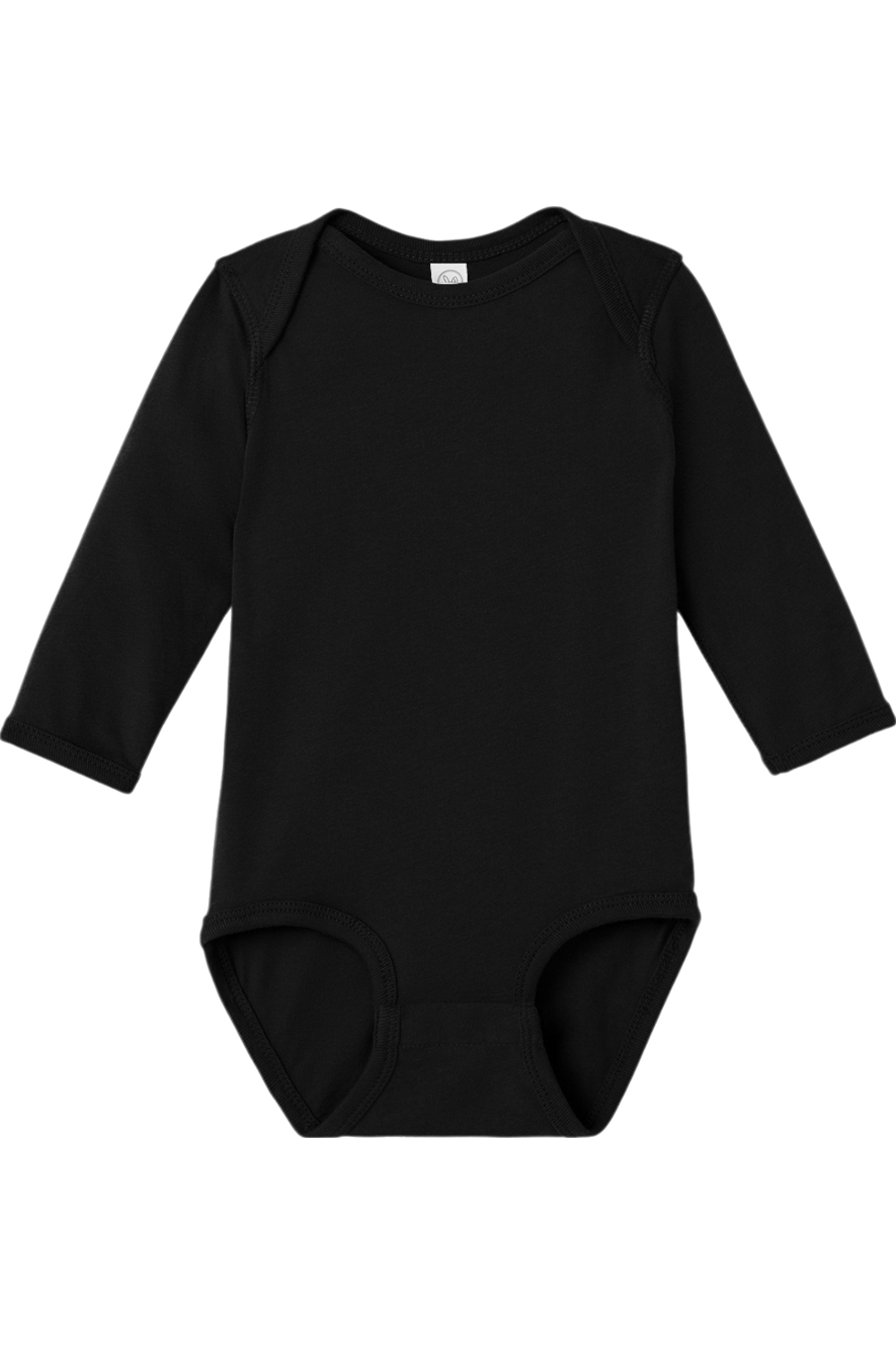 Rabbit Skins Infant Fine Jersey Long Sleeve Bodysuit in Black