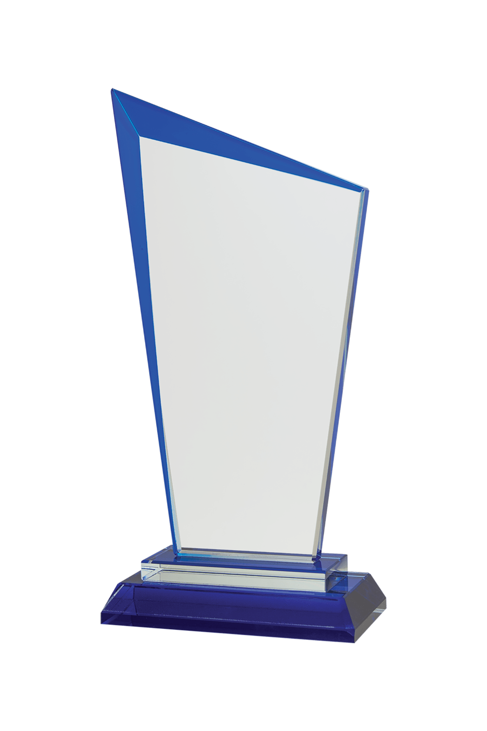 8" Razor Glass Award in Blue