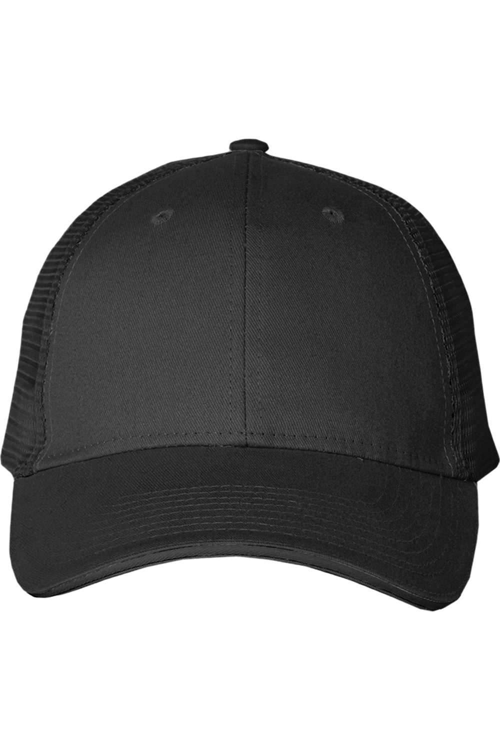 Valucap Sandwich Trucker Cap in Black/ Black