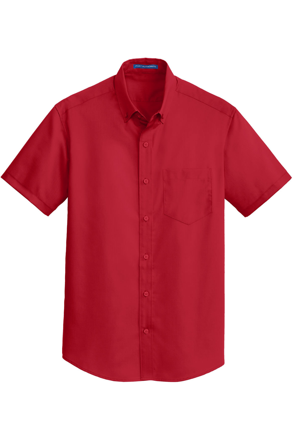 Port Authority Short Sleeve SuperPro Twill Shirt in Rich Red