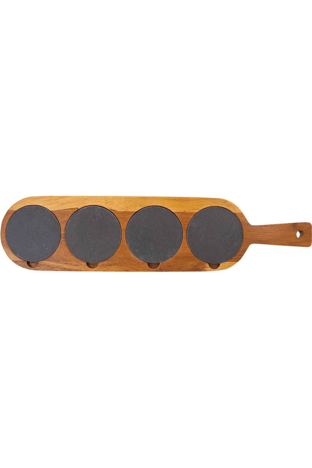 18 1/2" x 4 1/4" Acacia Wood/Slate Serving Board in Wood/ Slate