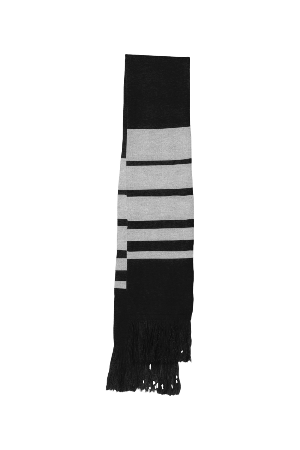 Sportsman Soccer Scarf in Black/ Heather Grey
