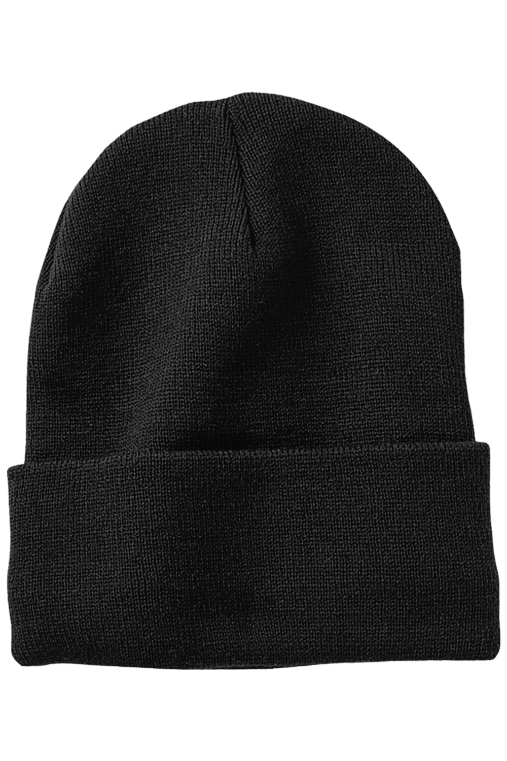 Sportsman Jersey Lined 12" Cuffed Beanie in Black