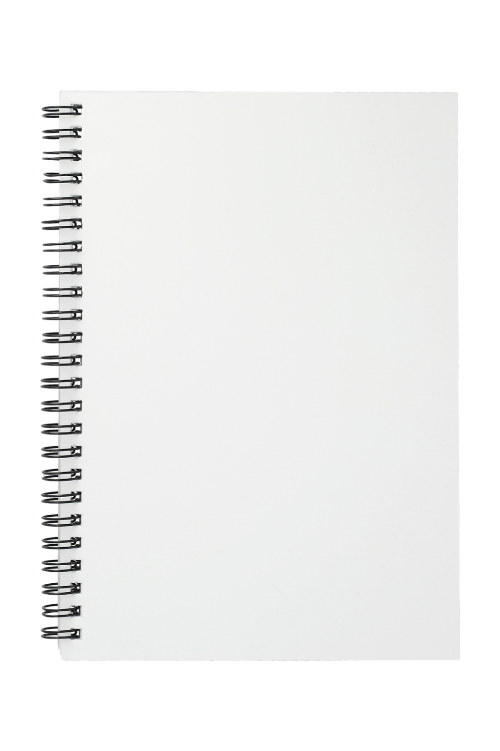 6" x 8" Spiral Notebook - Ruled Lines in White