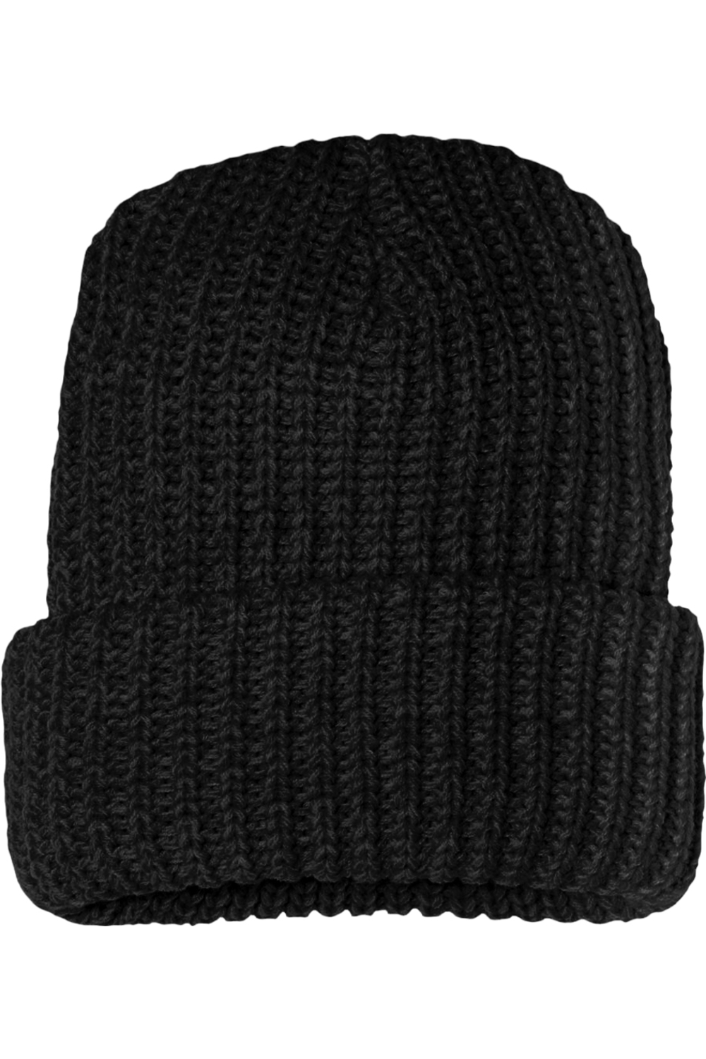 Sportsman 12" Chunky Knit Cuffed Beanie in Black