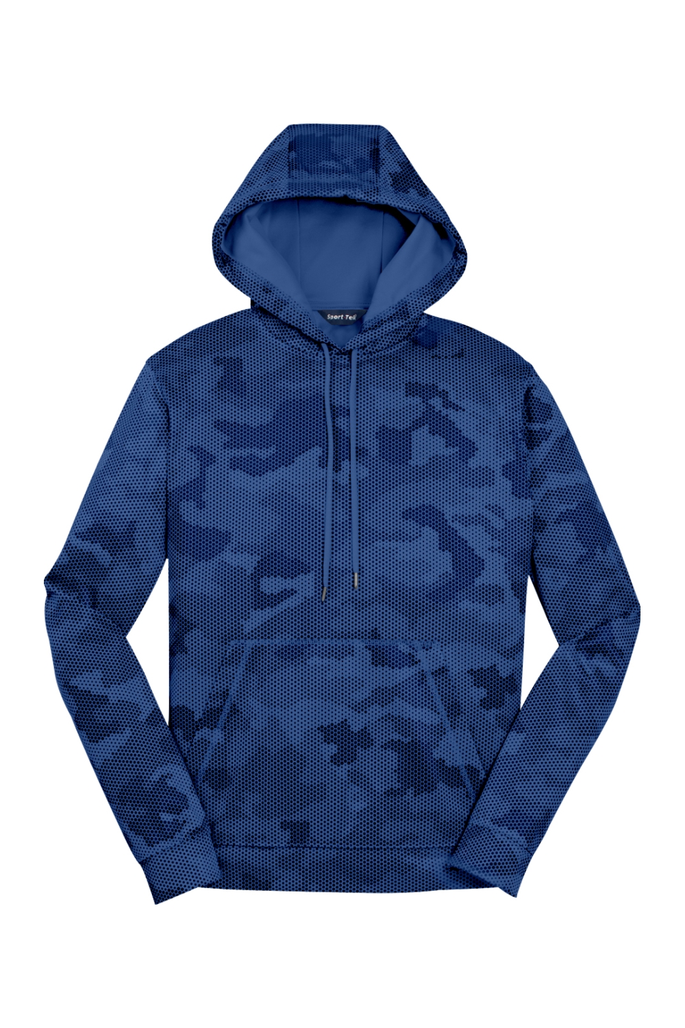 Sport-Tek Sport-Wick CamoHex Fleece Hooded Pullover in True Royal