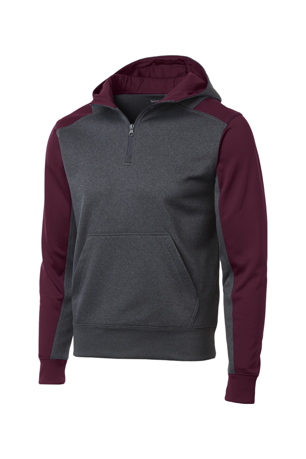 Sport-Tek®  Tech Fleece Colorblock 1/4-Zip Hooded Sweatshirt