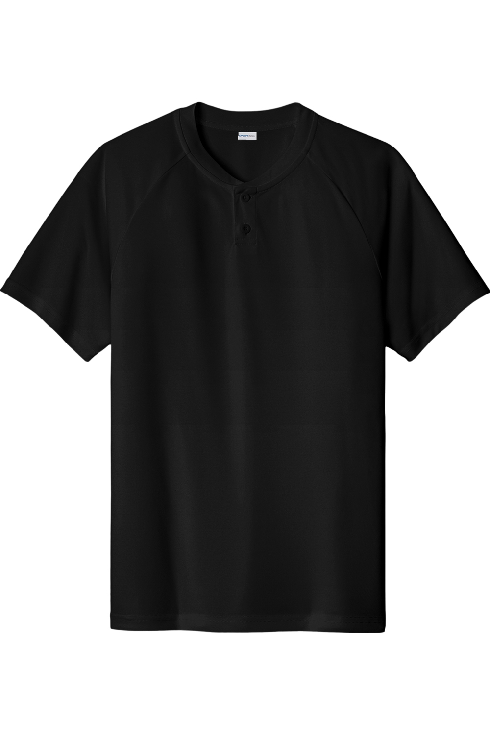 Sport-Tek PosiCharge Competitor 2-Button Henley in Black