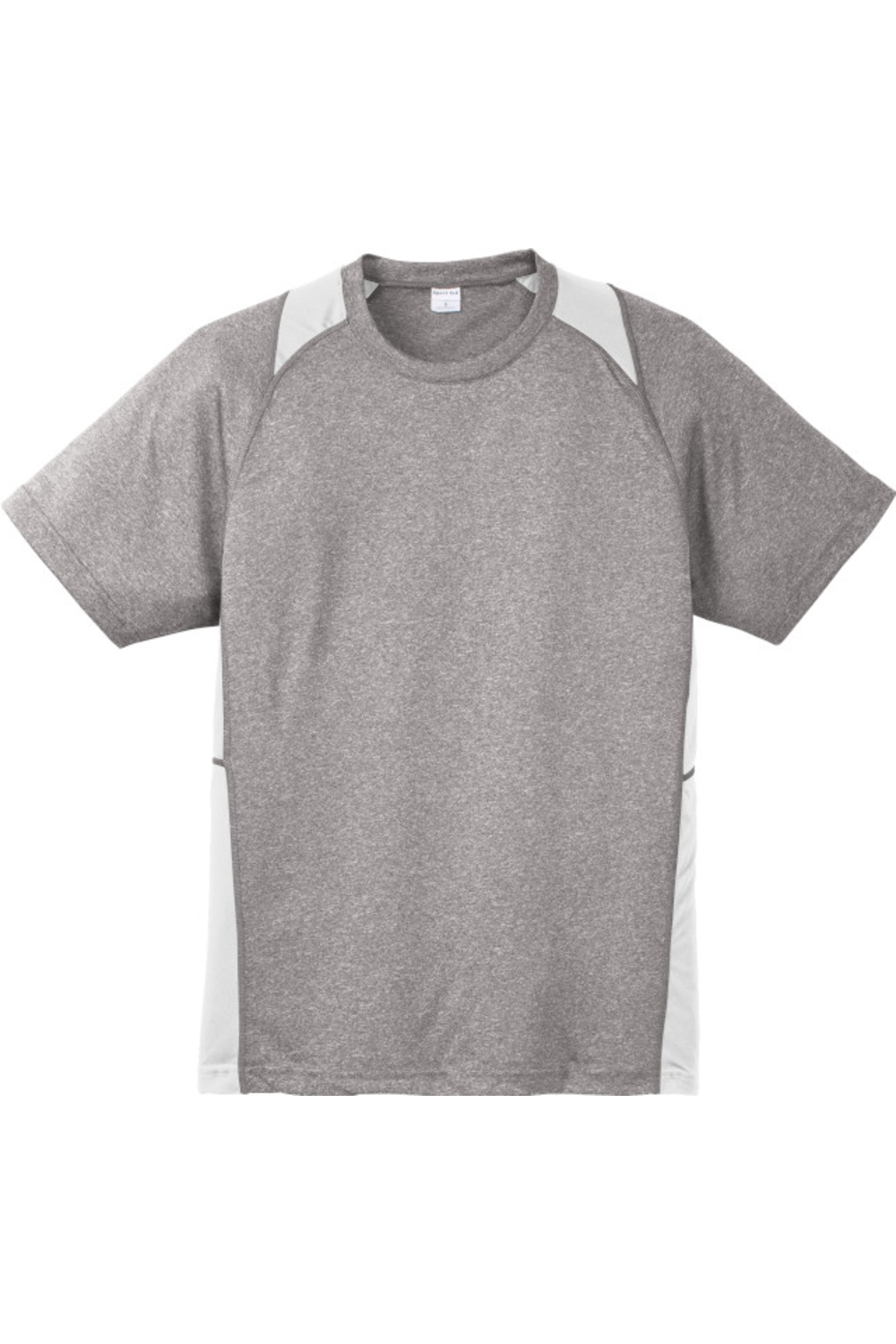 Sport-Tek® Heather Colorblock Contender™ Tee in Vintage Heather/ White