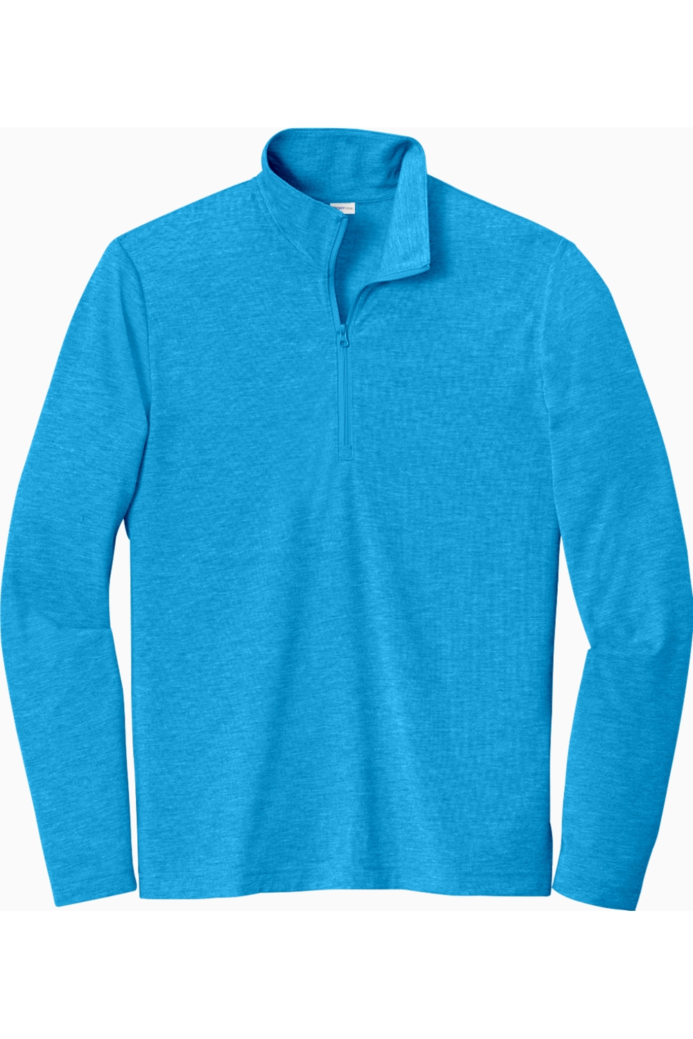 Sport-Tek PosiCharge Tri-Blend Wicking 1/4-Zip Pullover in Pond Blue Heather