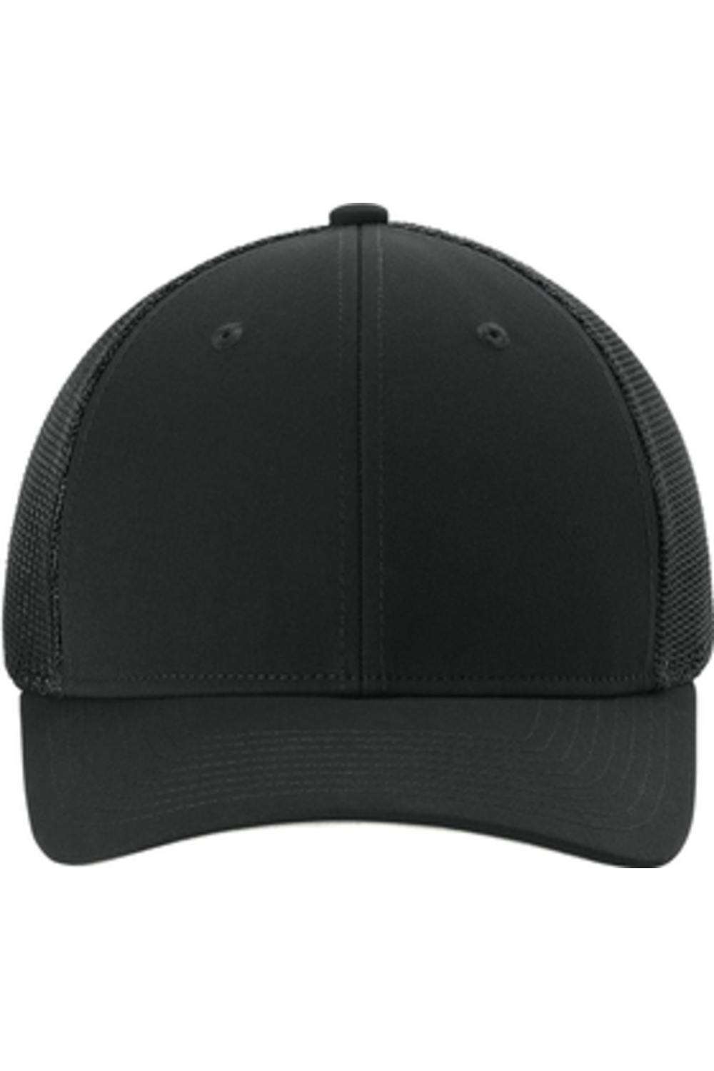 Sport-Tek Stretch-Tek Mesh Back Cap in Black/ Black