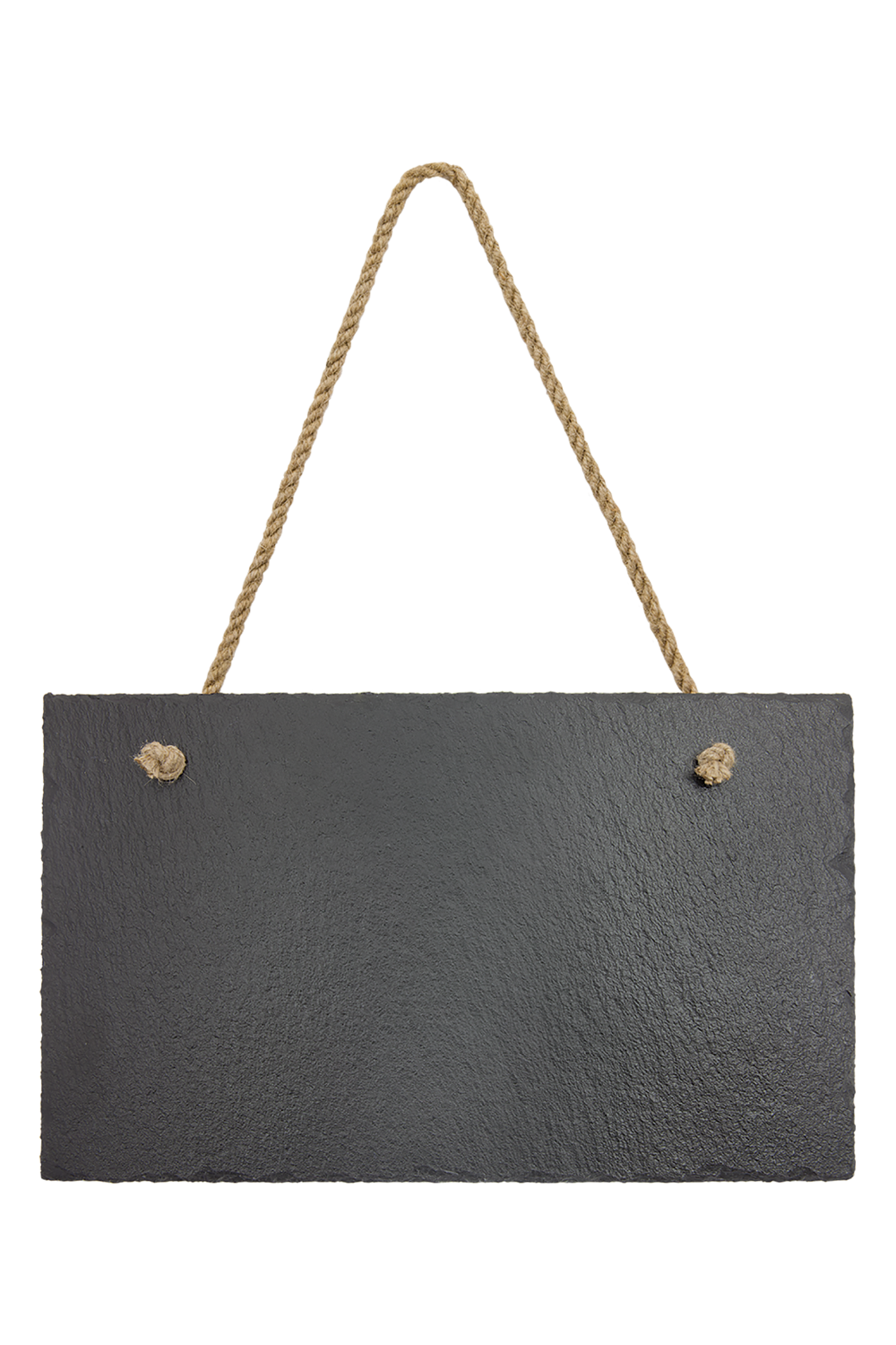 11 3/4" x 7" Rectangle Slate Decor with Hanger String in Slate