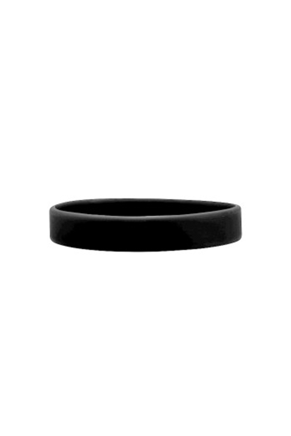 3 3/4" Silicone Bracelet in Black/White