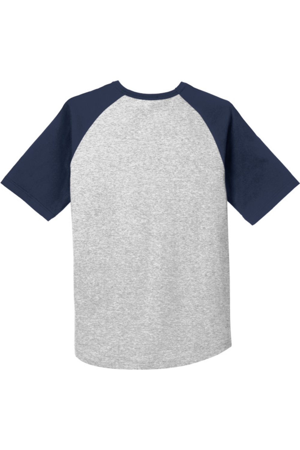 Sport-Tek Short Sleeve Colorblock Raglan Jersey in Heather Grey/ Navy