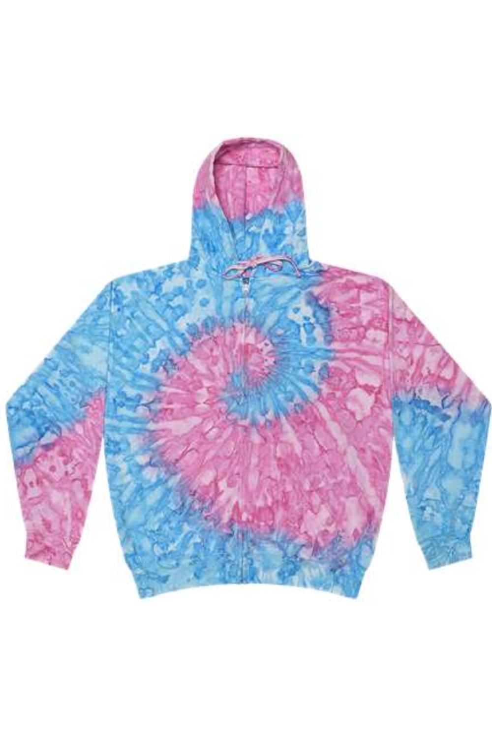 Colortone Tie-Dyed Full-Zip Hooded Sweatshirt