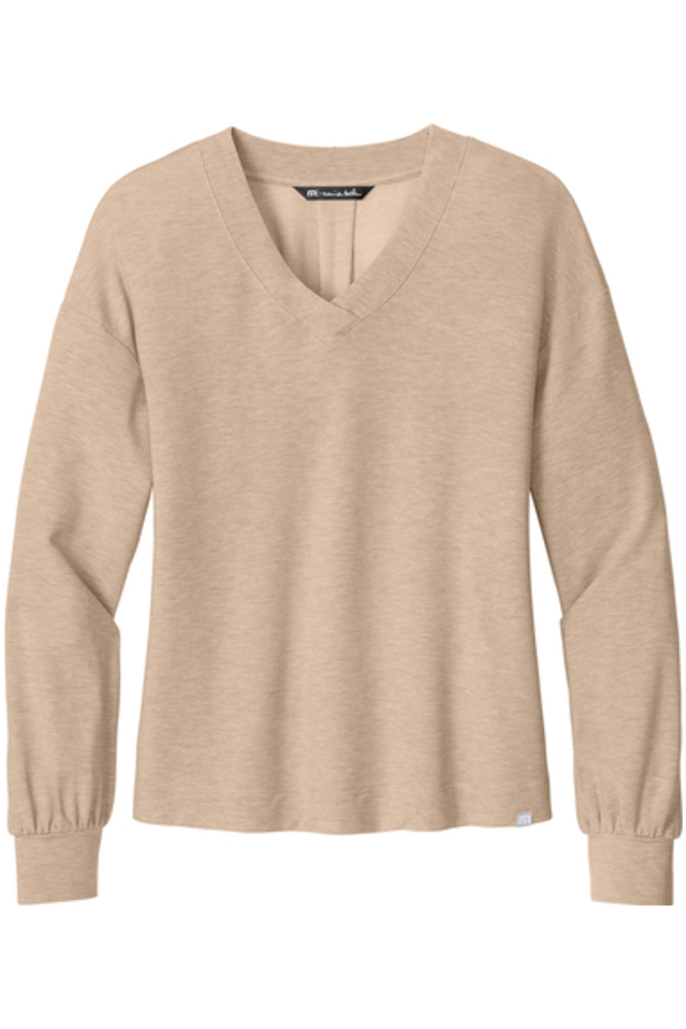 TravisMathew Women's Long Weekend V-Neck in Natural Heather