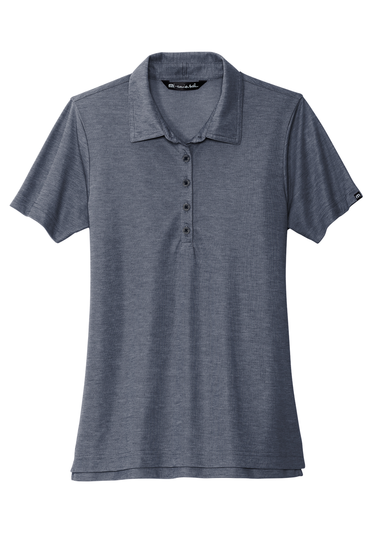 TravisMathew Ladies Oceanside Heather Polo in Blue Nights Heather
