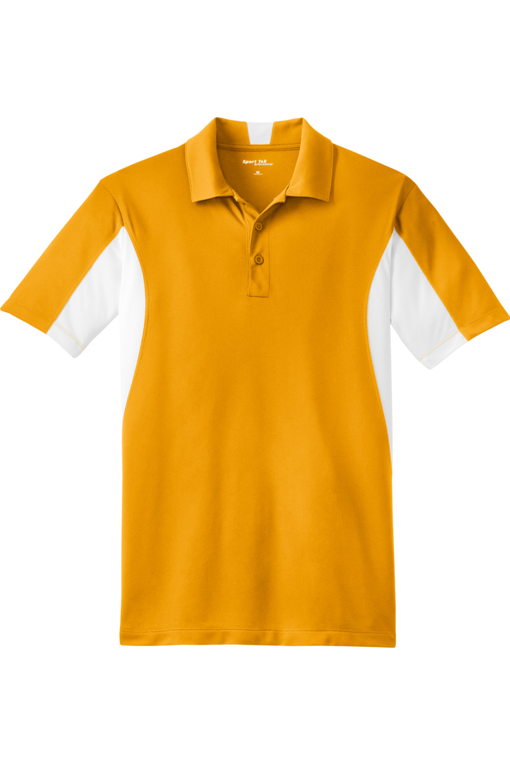 Sport-Tek Tall Side Blocked Micropique Sport-Wick Polo in Gold/ White
