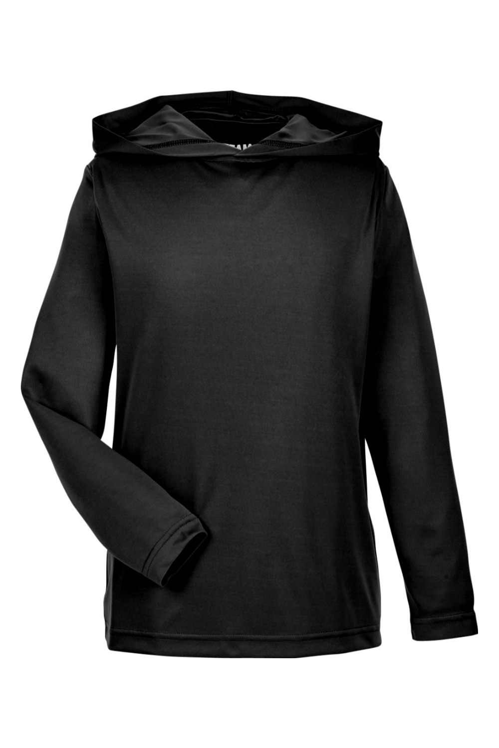 Team 365 Youth Zone Performance Hooded T-Shirt in Black