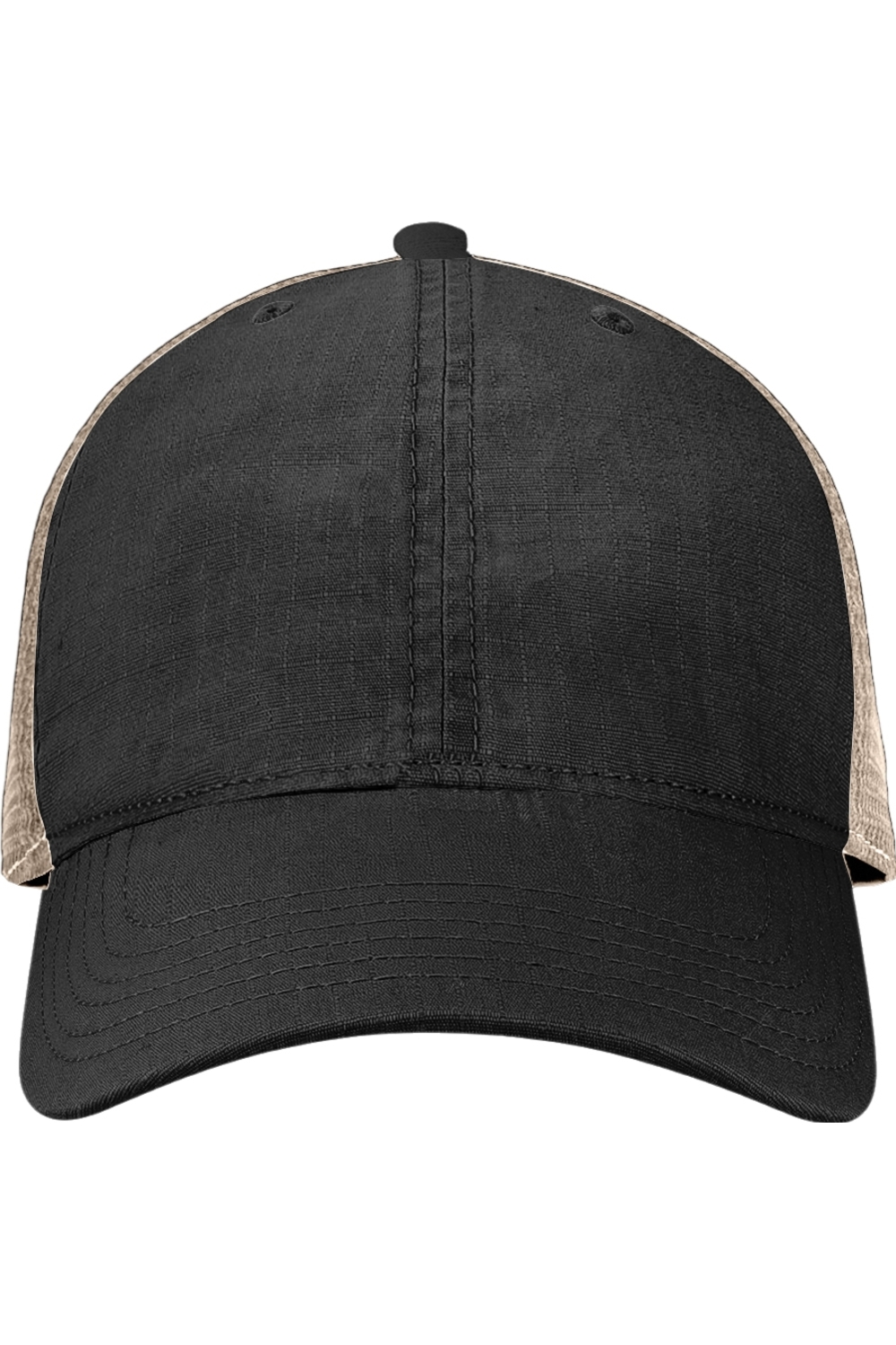 J. America Riptide Ripstop Trucker Cap in Black