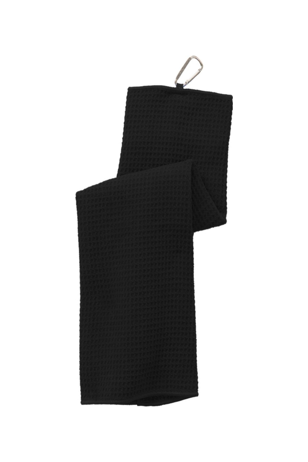 Port Authority Waffle Microfiber Golf Towel in Black