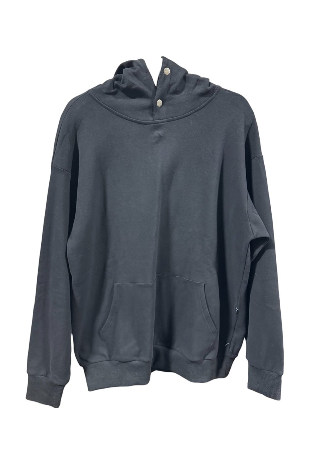 Valuetainment Button Hoodie in Black
