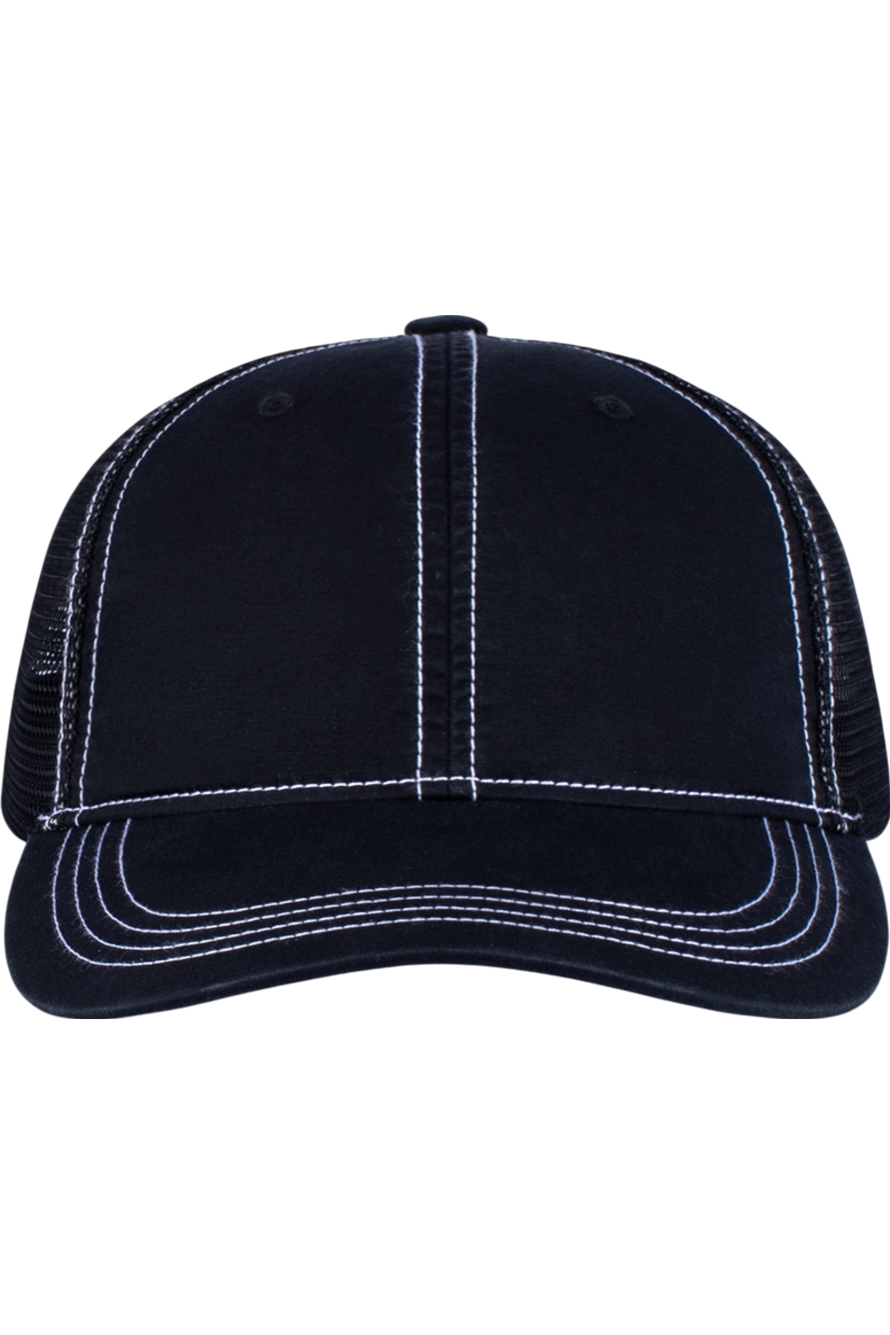 Pacific Headwear Vintage Trucker Snapback Cap in Black