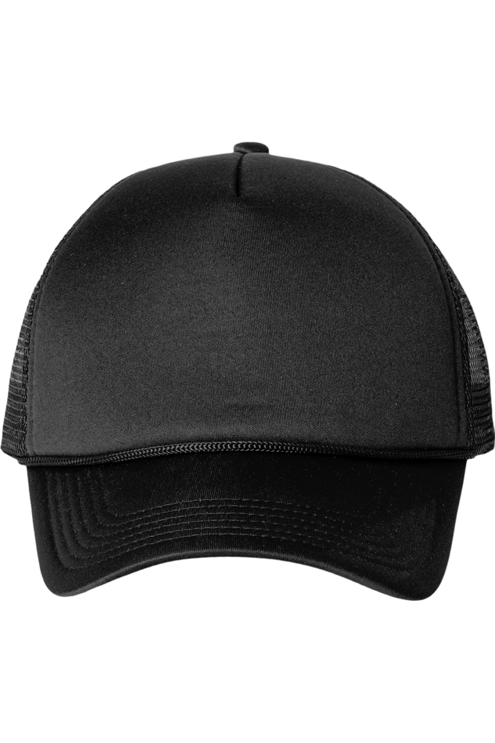 Valucap Foam Mesh-Back Trucker Cap in Black/ Black
