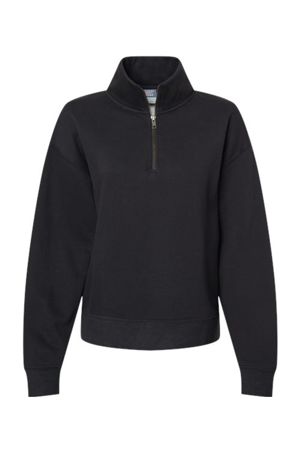 MV Sport Women's Sueded Fleece Quarter-Zip Sweatshirt in Black