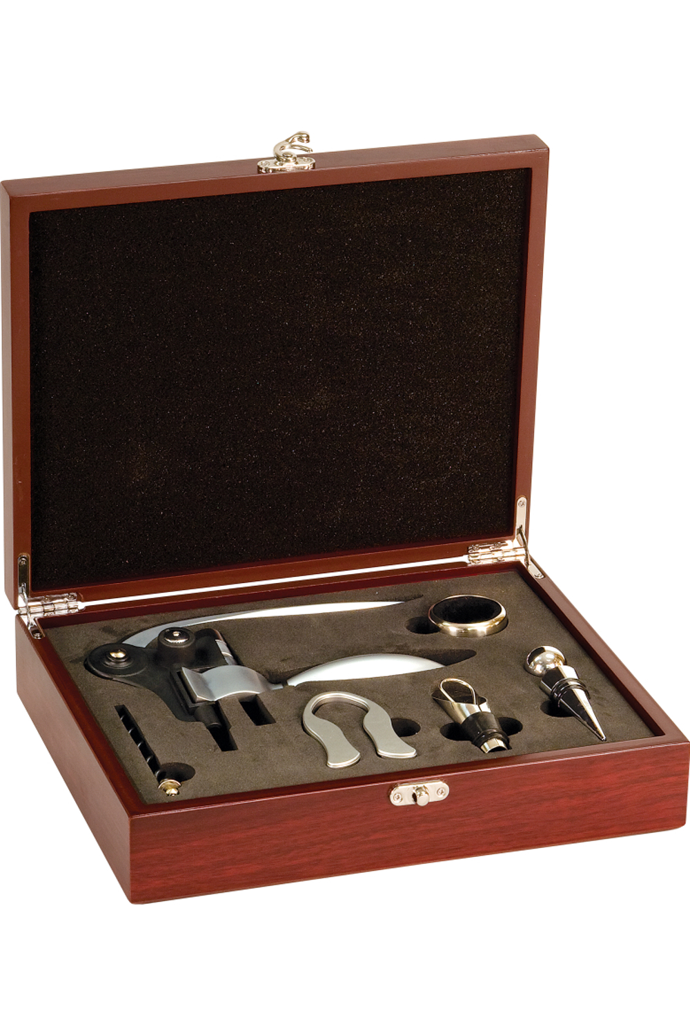 Rosewood Finish 5-Piece Wine Tool Gift Set