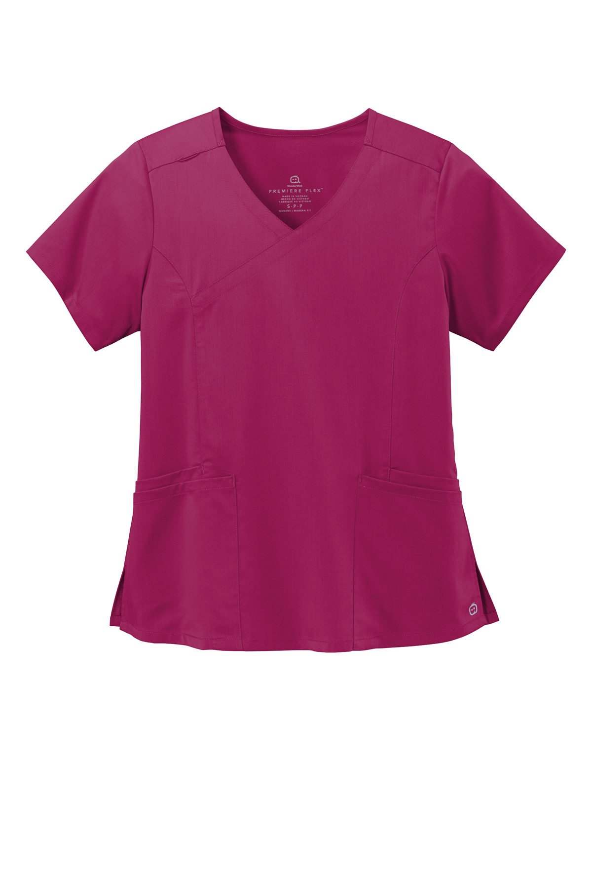 Wink Women’s Premiere Flex Mock Wrap Top in Wine