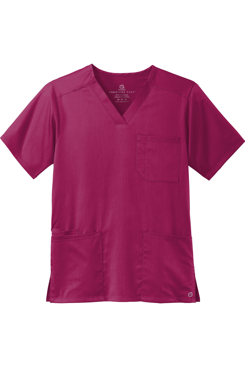 Wink Men's Premiere Flex V-Neck Top in Wine