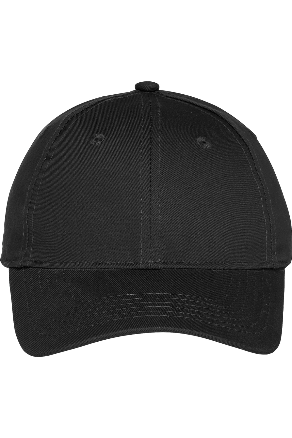 Port & Company Youth Six-Panel Unstructured Twill Cap in Black