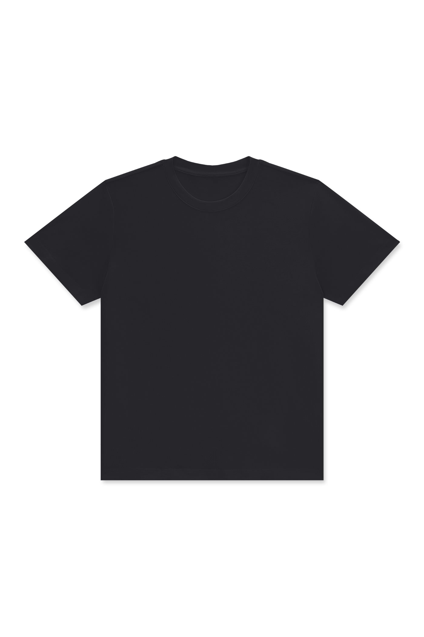 Unisex Classic Crew Neck Cotton T-Shirt in Black Beauty