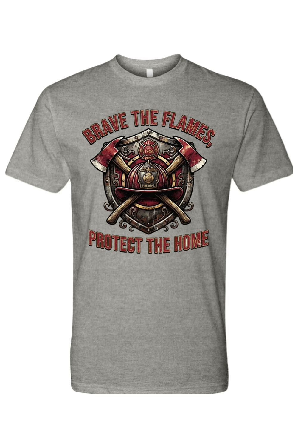 BRAVE THE FLAMES - PROTECT THE HOME - T-Shirt 3