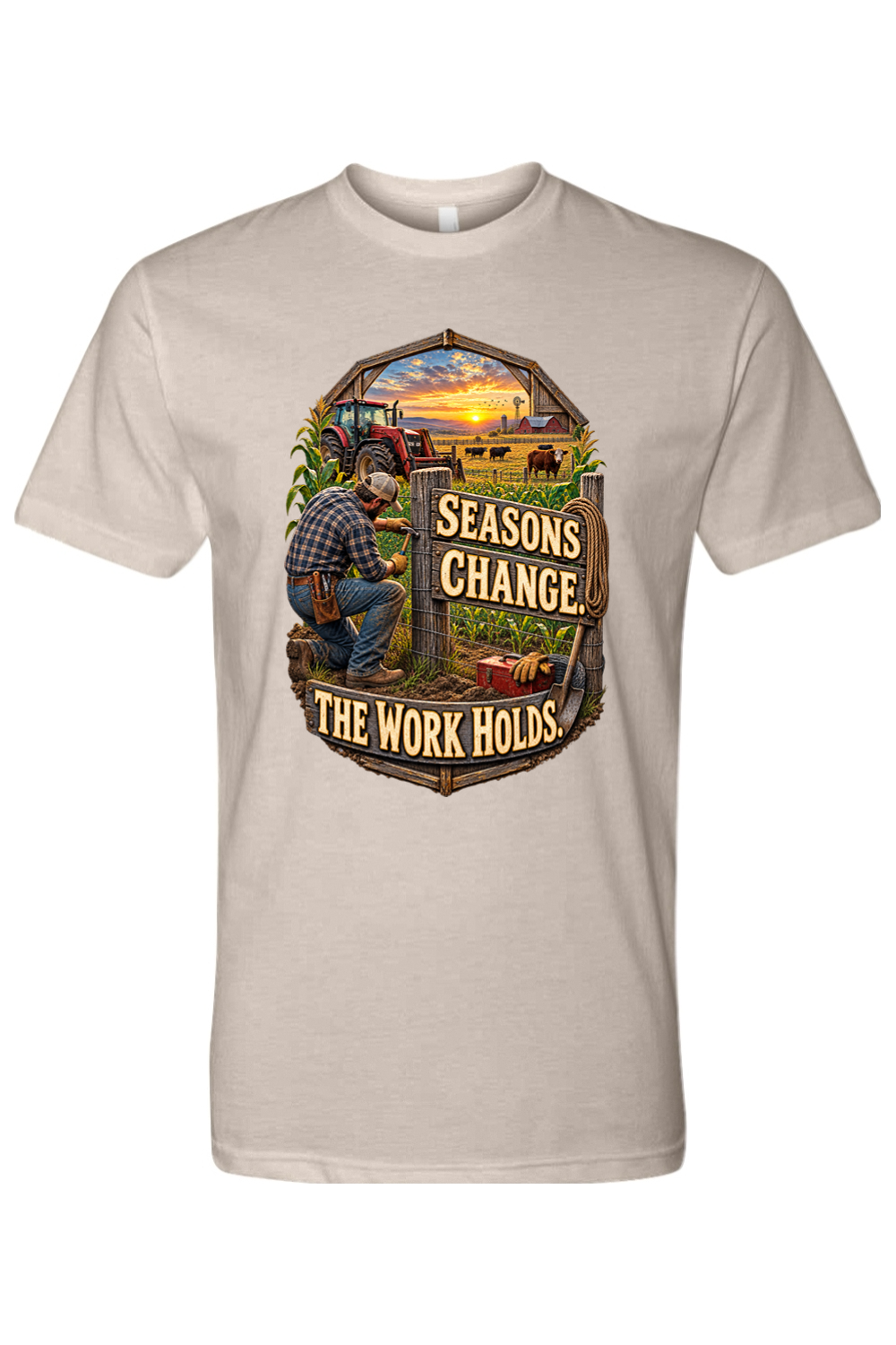 SEASONS CHANGE. THE WORK HOLDS - T-Shirt 7