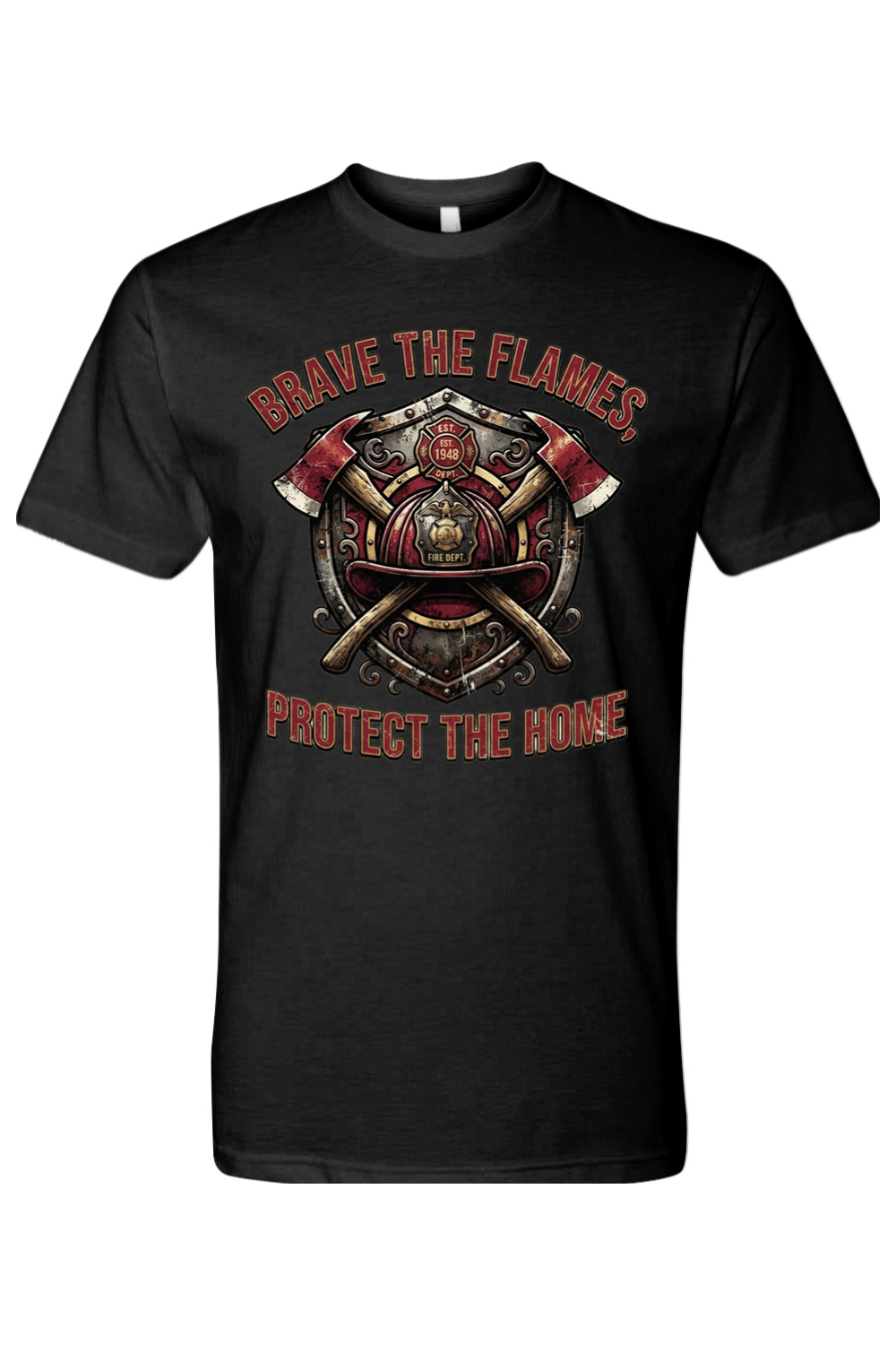 BRAVE THE FLAMES - PROTECT THE HOME - T-Shirt 2