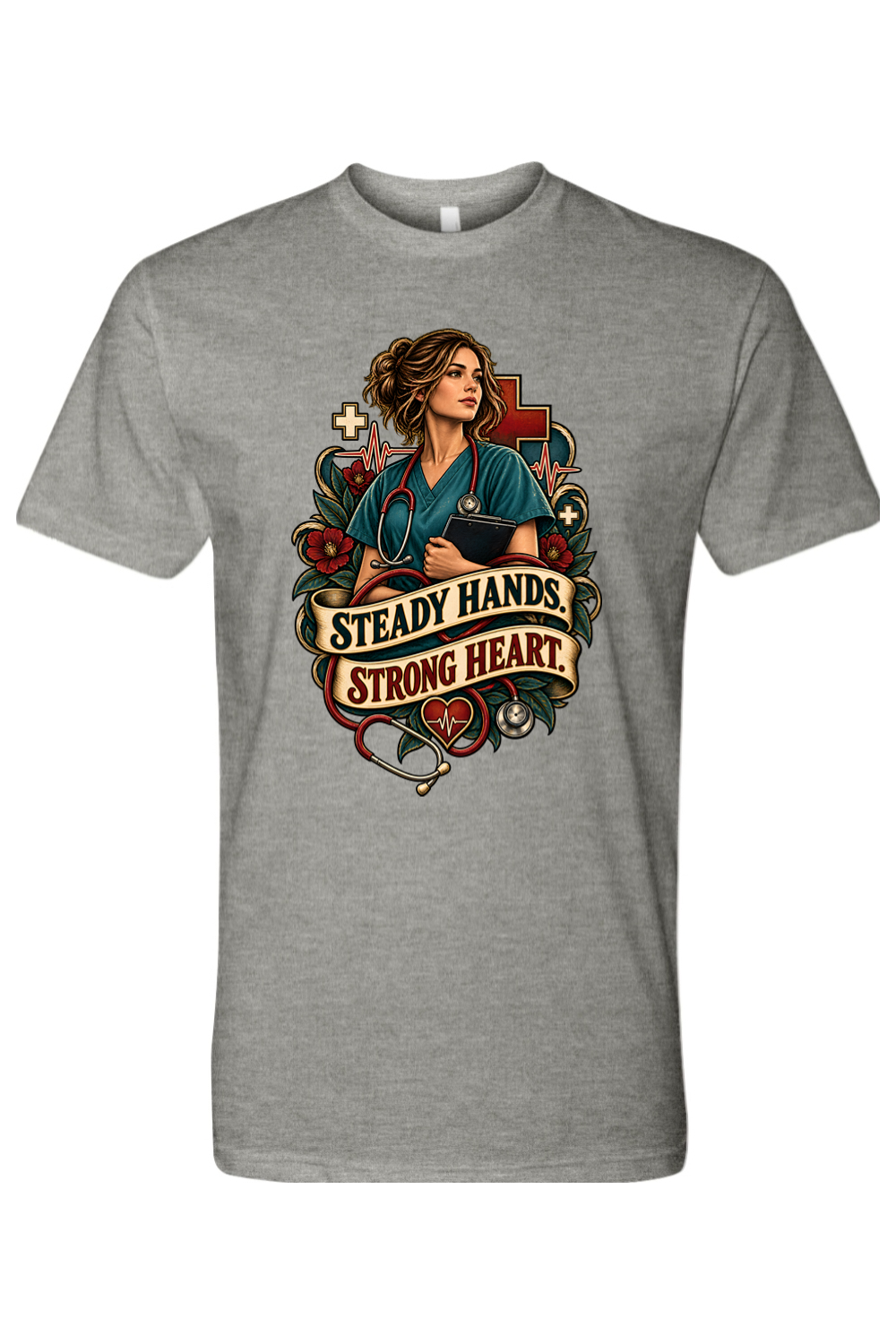 STEADY HANDS - STRONG HEART - T-Shirt 4