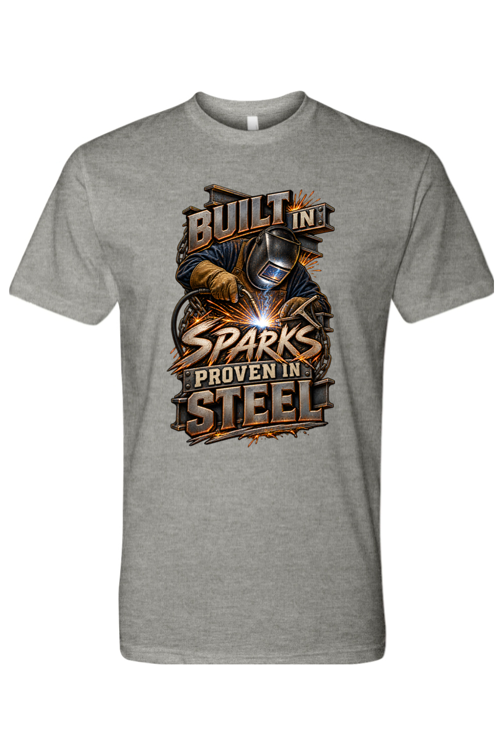 BUILT IN SPARKS - PROVEN IN STEEL - T-Shirt 3