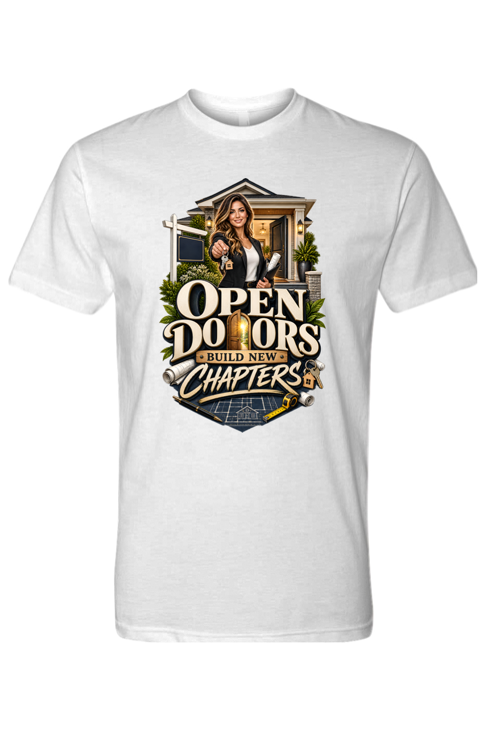 OPEN DOORS BUILD NEW CHAPTERS - T-Shirt 