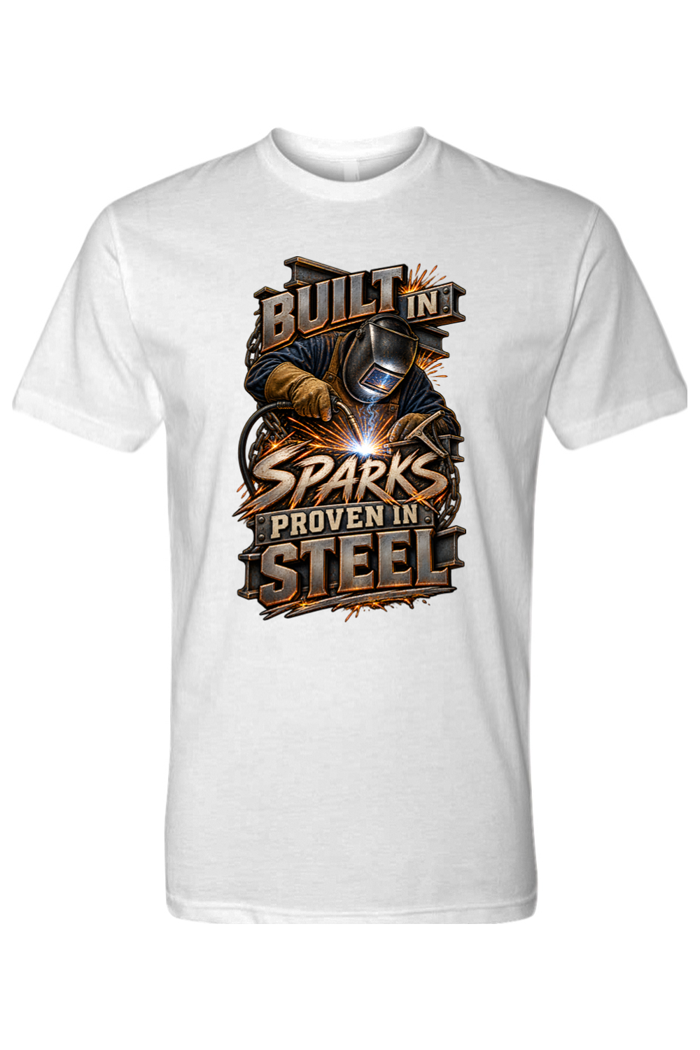 BUILT IN SPARKS - PROVEN IN STEEL - T-Shirt