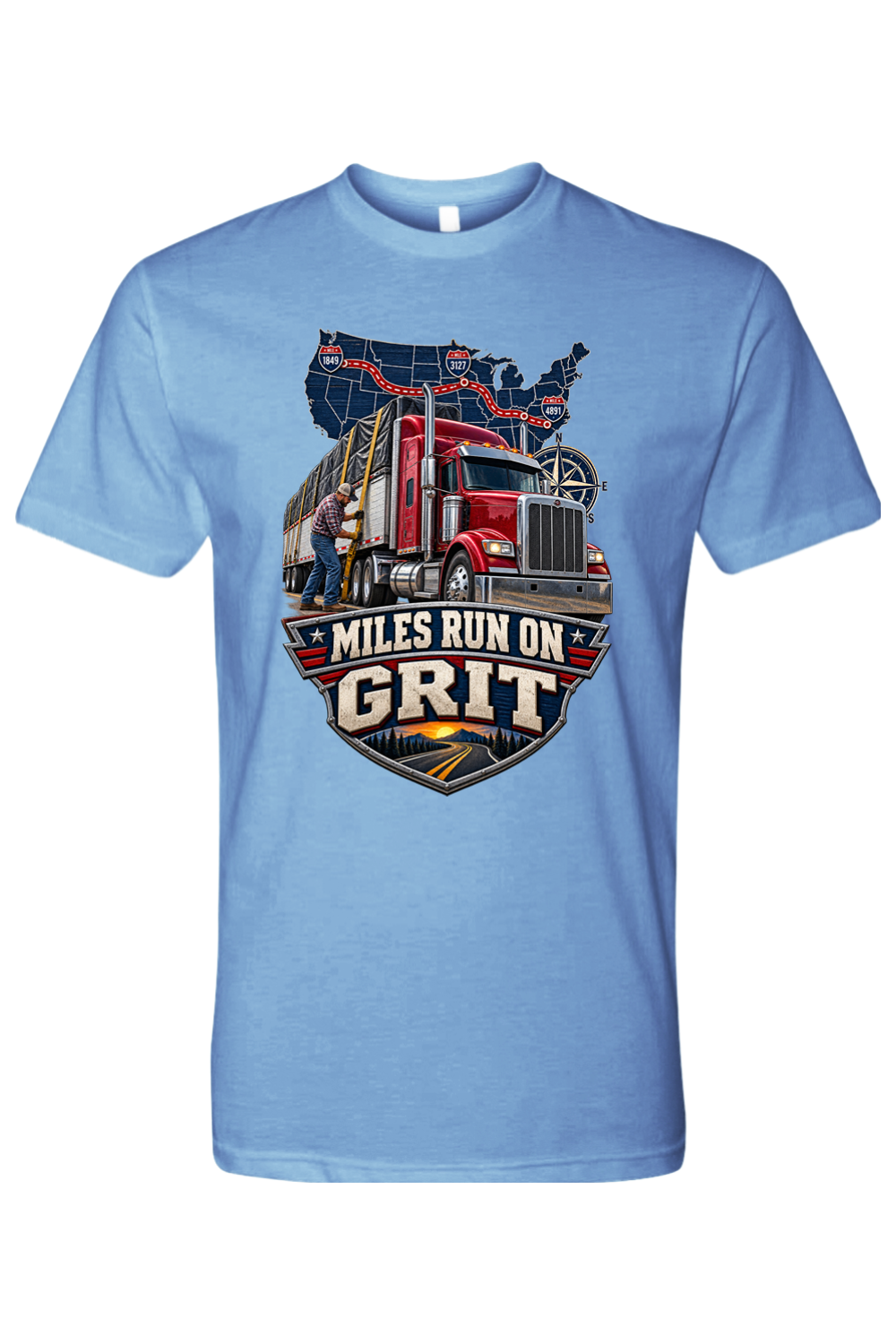MILES RUN ON GRIT - T-Shirt 5