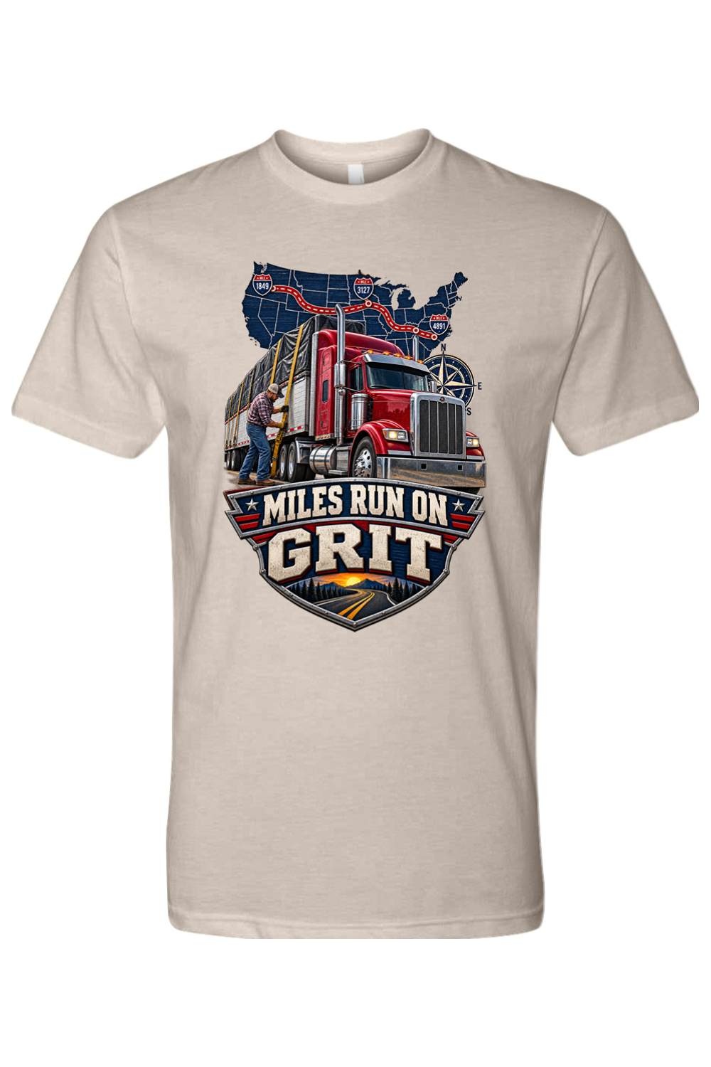 MILES RUN ON GRIT - T-Shirt 6